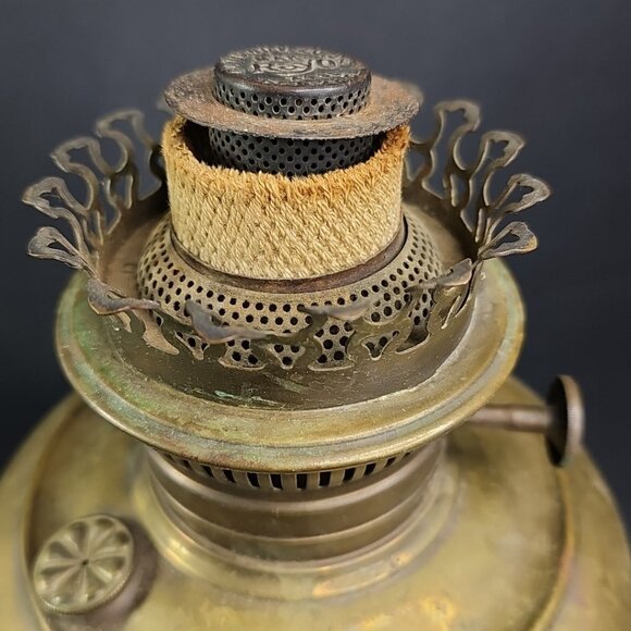 Antique Patent Mar Rayo Nickel Plated Oil Table Lamp 24.96 Feb 28 05 Untested - Picture 5 of 12